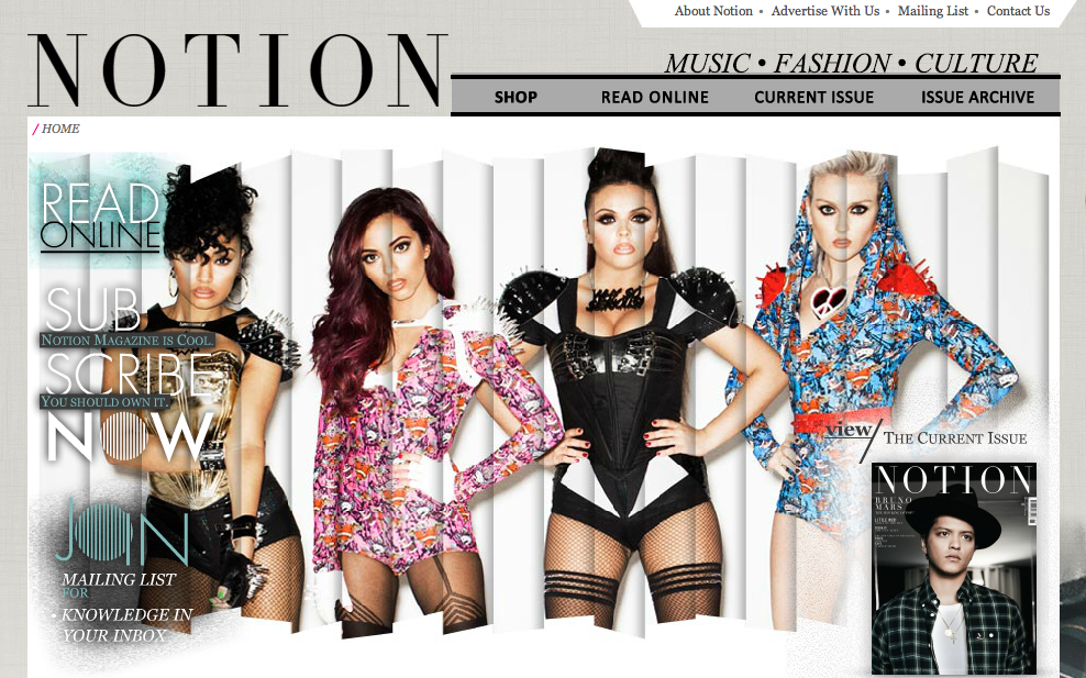 Little Mix shoot in Notion Magazine